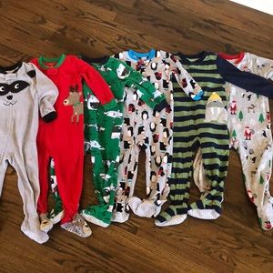 3T Carter’s Fleece Sleeper Bundle-set of 6!